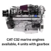 Used Caterpillar C32M Marine Propulsion Engine