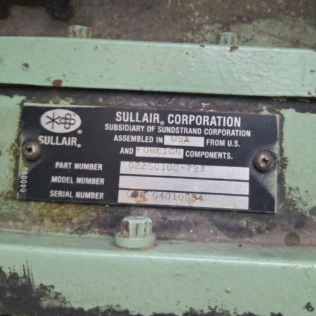 Sullair V-160 Rotary Screw Air Compressor for Sale